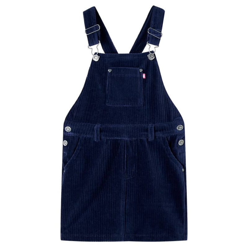 Load image into Gallery viewer, Vidaxl kindertuinjurk 116 ribfluweel marineblauw
