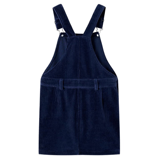 Vidaxl kindertuinjurk 116 ribfluweel marineblauw