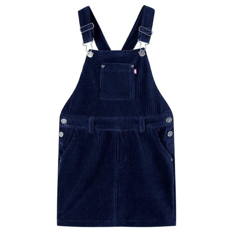 Load image into Gallery viewer, VidaXL Kindertuinjurk 128 ribfluweel marineblauw
