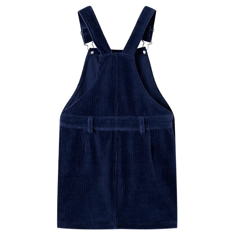 Load image into Gallery viewer, VidaXL Kindertuinjurk 128 ribfluweel marineblauw
