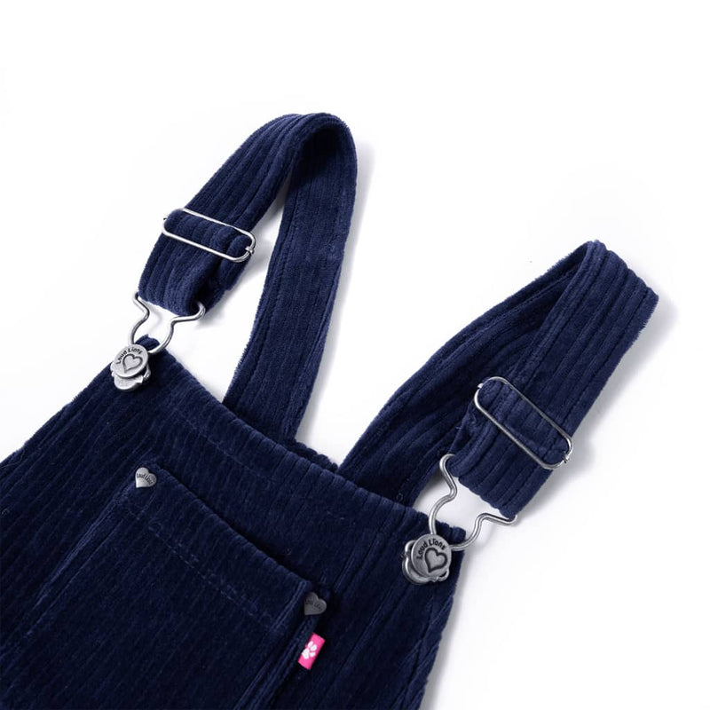 Load image into Gallery viewer, VidaXL Kindertuinjurk 140 ribfluweel marineblauw
