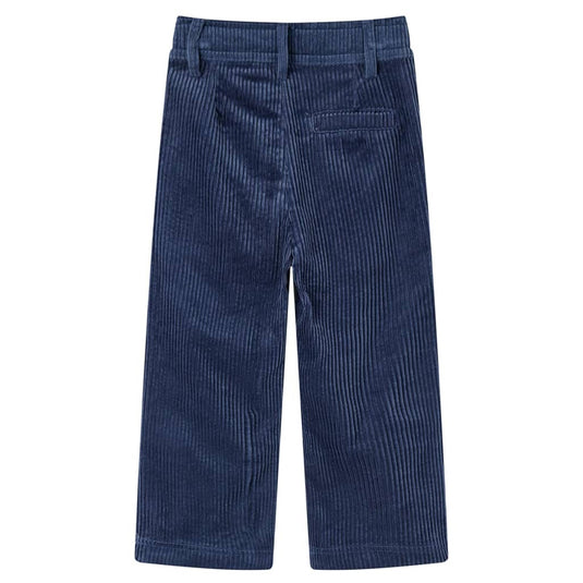 Vidaxl kinderbroek 104 ribfluweel marineblauw