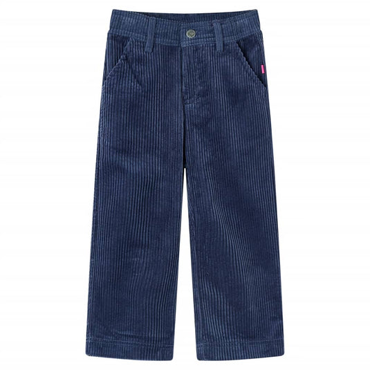 Vidaxl kinderbroek 116 ribfluweel marineblauw