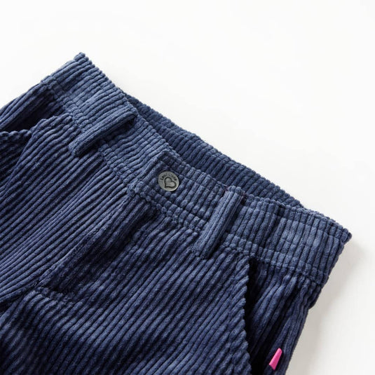 Vidaxl kinderbroek 116 ribfluweel marineblauw