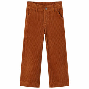 VidaXL Kinderbroek 140 ribfluweel cognackleurig