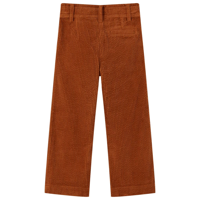 Load image into Gallery viewer, VidaXL Kinderbroek 140 ribfluweel cognackleurig
