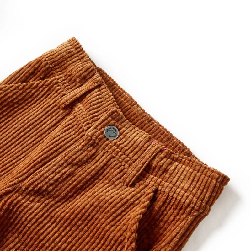 Load image into Gallery viewer, VidaXL Kinderbroek 140 ribfluweel cognackleurig
