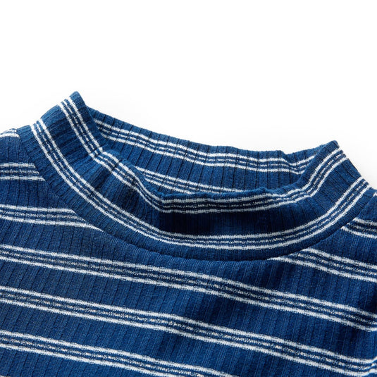 Vidaxl kindershirt met lange mouwen 128 marineblauw
