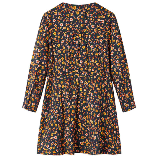 Vidaxl kinderjurk met lange mouwen 92 marineblauw