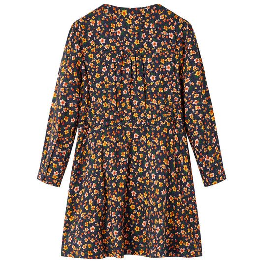 Vidaxl kinderjurk met lange mouwen 140 marineblauw