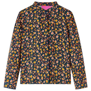 Vidaxl kinderoverhemd met bandkraag 104 marineblauw