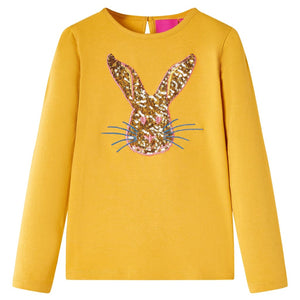 Vidaxl kindershirt met lange mouwen 92 okerkleurig
