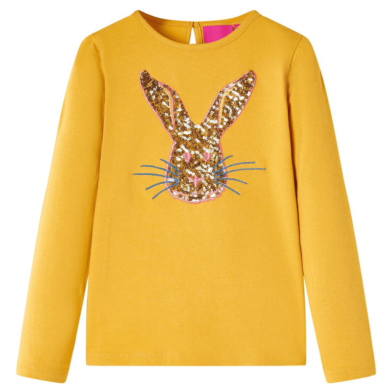 Load image into Gallery viewer, Vidaxl kindershirt met lange mouwen 116 okerkleurig
