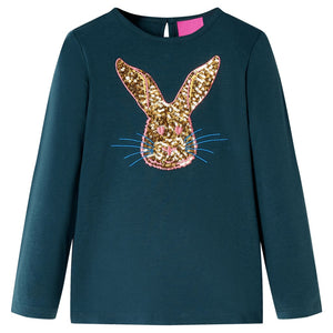 Vidaxl kindershirt met lange mouwen 104 donkergroen