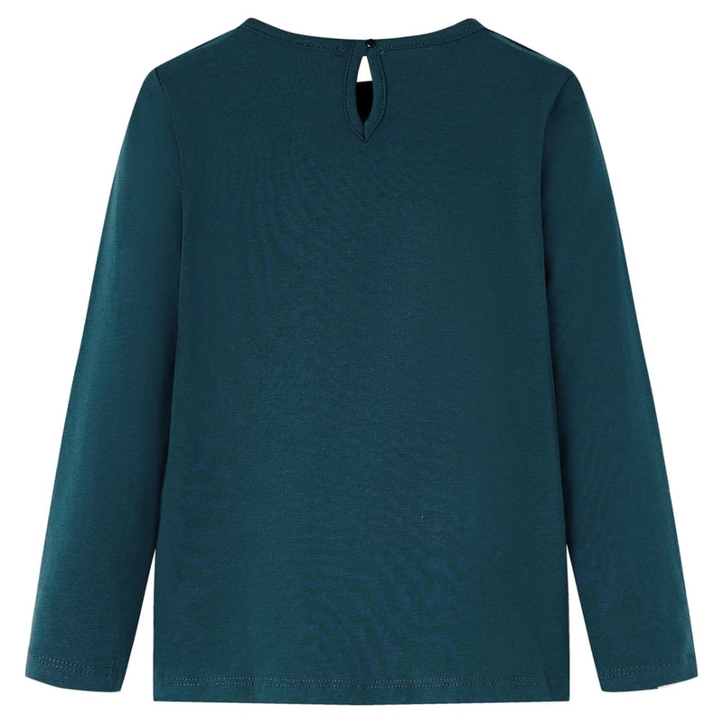 Load image into Gallery viewer, VidaXL Kindershirt met lange mouwen 104 donkergroen
