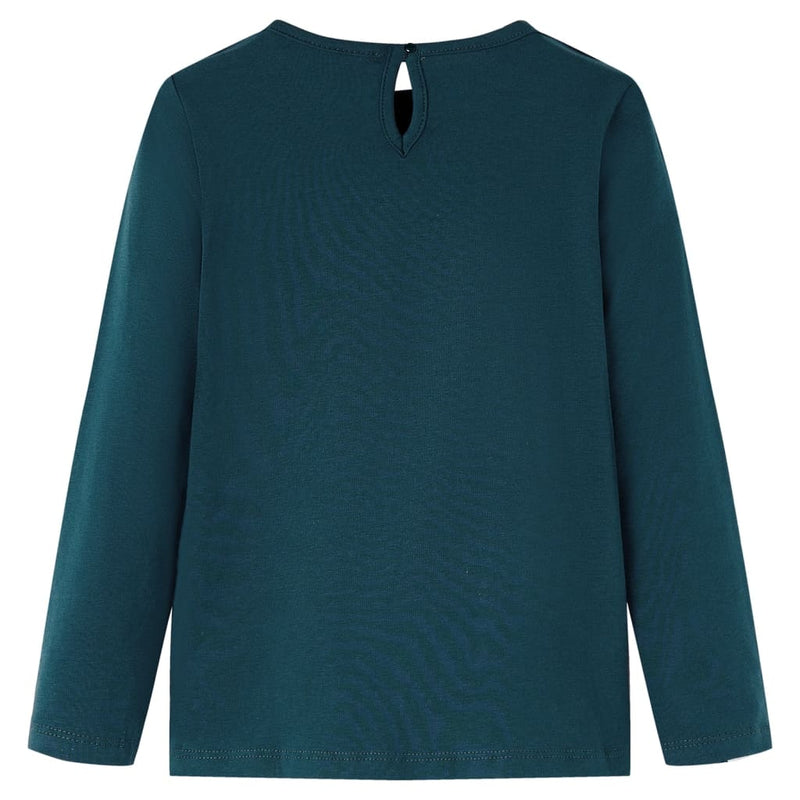 Load image into Gallery viewer, Vidaxl kindershirt met lange mouwen 128 donkergroen
