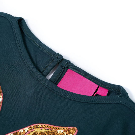 Vidaxl kindershirt met lange mouwen 128 donkergroen