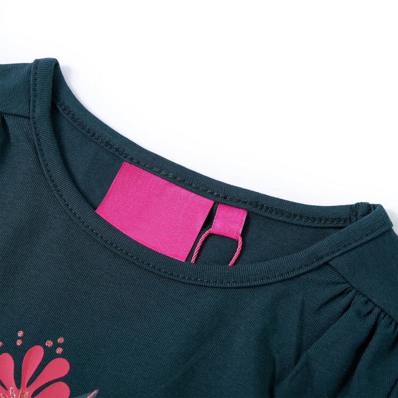 Chargez l'image dans la visionneuse de la galerie, Vidaxl kindershirt met lange mouwen 116 donkergroen
