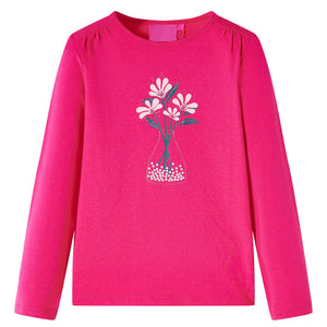 Vidaxl kindershirt met lange mouwen 116 felroze