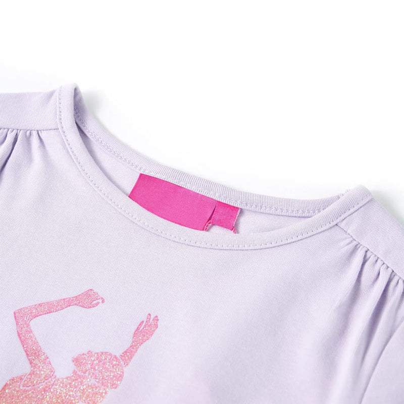 Load image into Gallery viewer, VidaXL Kindershirt met lange mouwen 128 lichtlila
