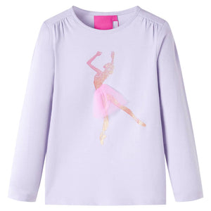 Vidaxl kindershirt met lange mouwen 140 lichtlila