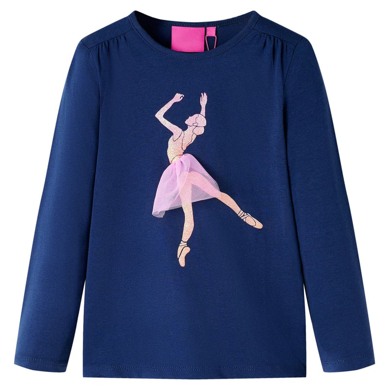 Load image into Gallery viewer, Vidaxl kindershirt met lange mouwen 92 marineblauw
