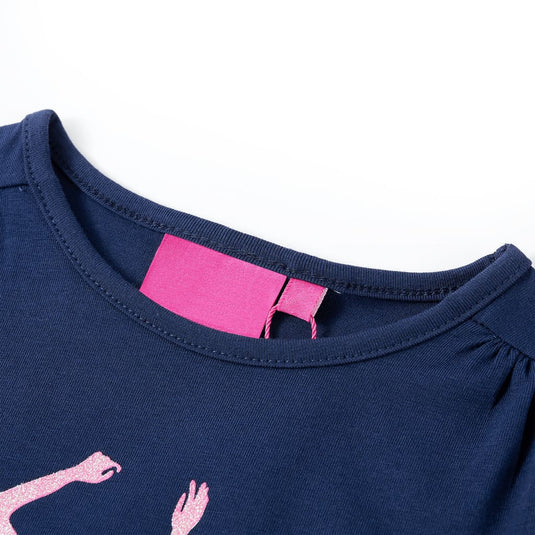 Vidaxl kindershirt met lange mouwen 92 marineblauw