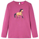 VidaXL Kindershirt met lange mouwen 128 frambooskleurig