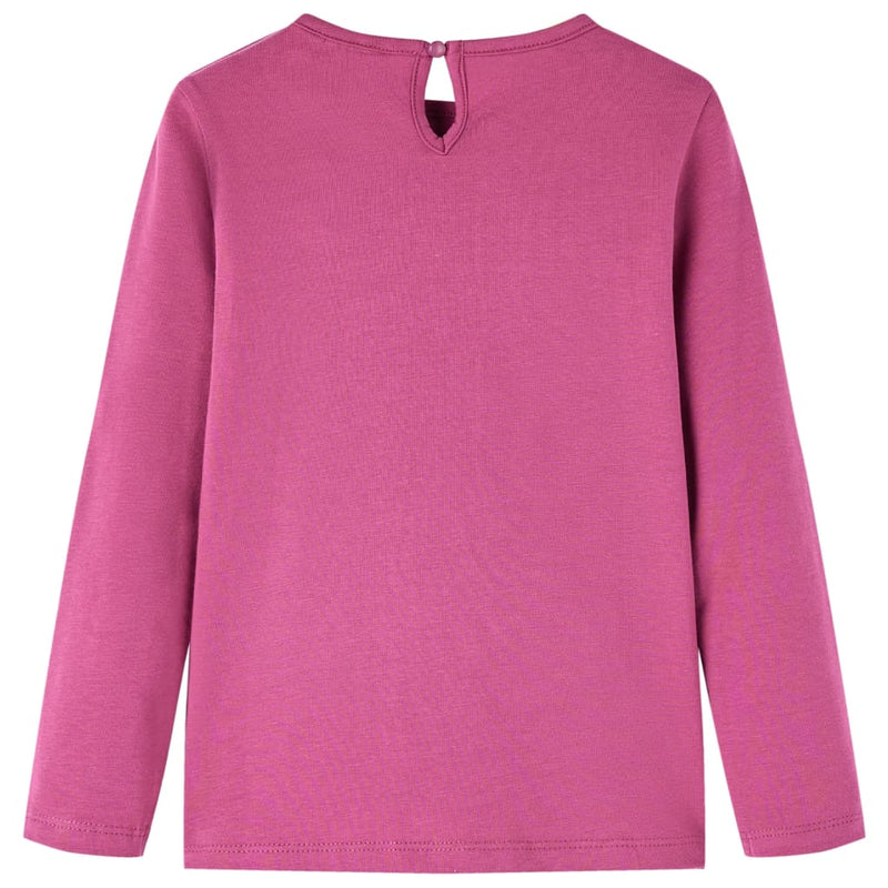 Load image into Gallery viewer, VidaXL Kindershirt met lange mouwen 128 frambooskleurig
