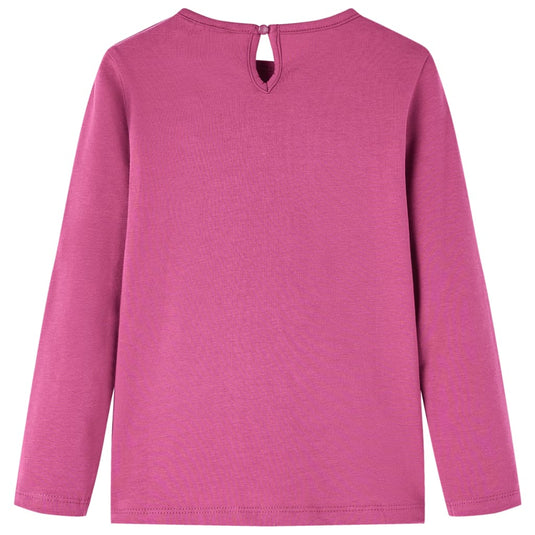 VidaXL Kindershirt met lange mouwen 140 frambooskleurig