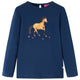 Vidaxl kindershirt met lange mouwen 104 marineblauw