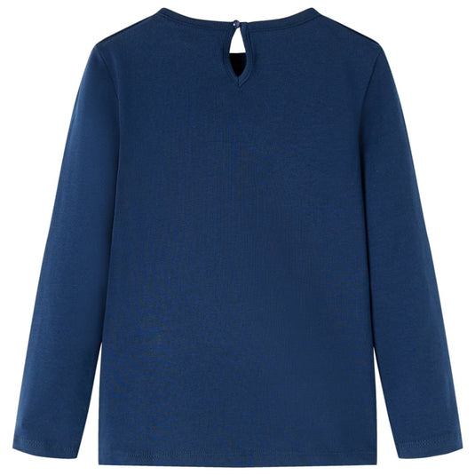 Vidaxl kindershirt met lange mouwen 104 marineblauw