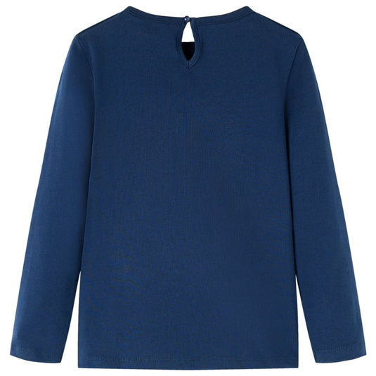 Vidaxl kindershirt met lange mouwen 116 marineblauw