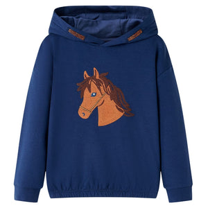 Vidaxl kindertrui met capuchon 92 marineblauw