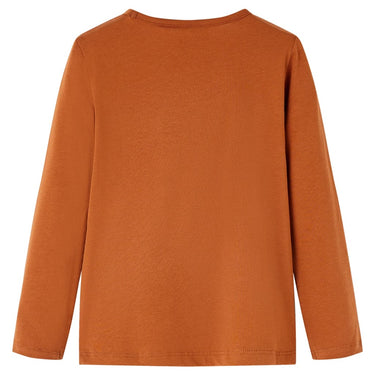 Vidaxl kindershirt met lange mouwen 92 cognackleurig
