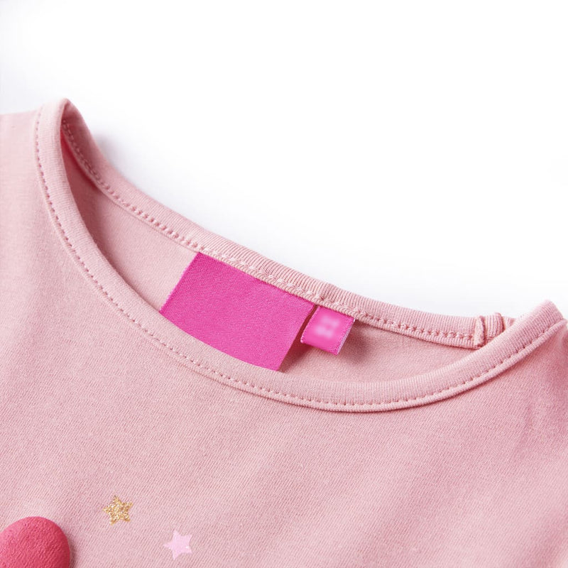 Afbeelding laden in galerijviewer, Vidaxl kindershirt met lange mouwen 92 lichtroze
