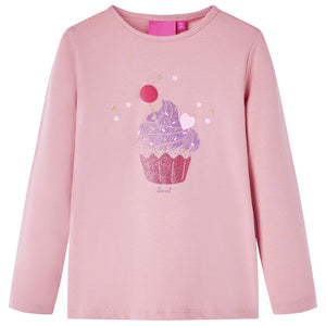 Vidaxl kindershirt met lange mouwen 128 lichtroze