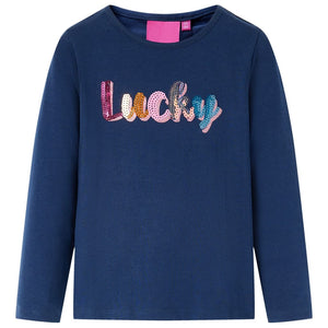 Vidaxl kindershirt met lange mouwen 104 marineblauw
