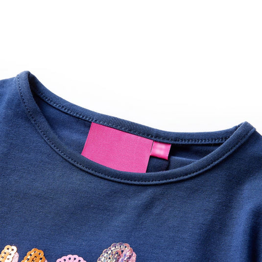Vidaxl kindershirt met lange mouwen 104 marineblauw