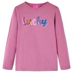 Vidaxl kindershirt met lange mouwen 92 frambozenkleur