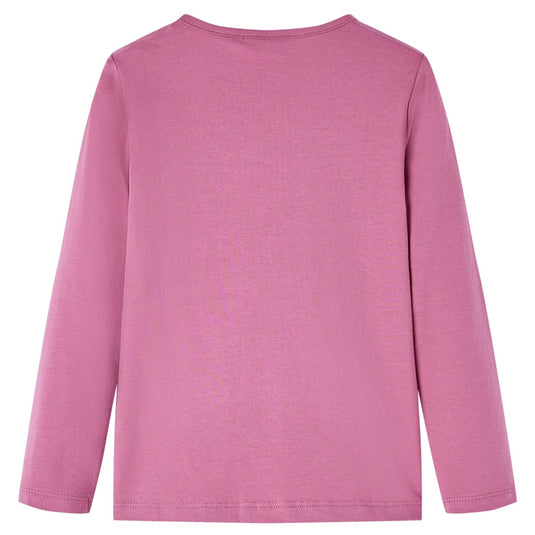 Vidaxl kindershirt met lange mouwen 92 frambozenkleur