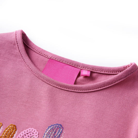 Vidaxl kindershirt met lange mouwen 92 frambozenkleur