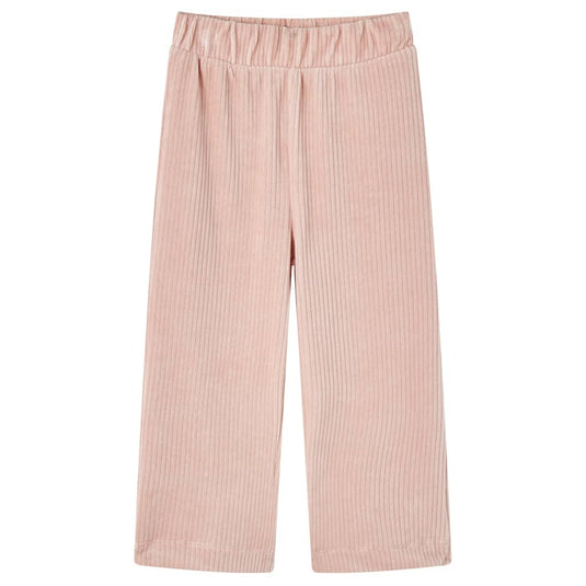 VidaXL Kinderbroek 128 ribfluweel Lichtroze