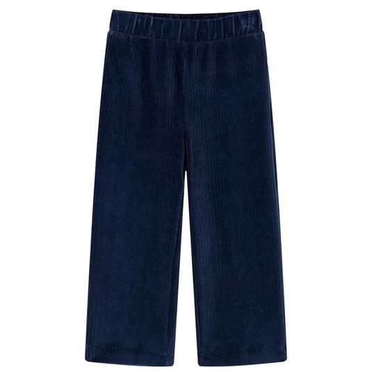 Vidaxl kinderbroek 92 ribfluweel marineblauw