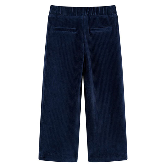 Vidaxl kinderbroek 104 ribfluweel marineblauw