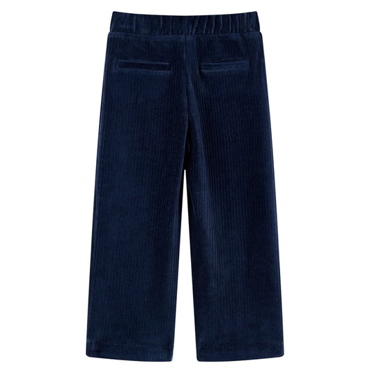 VidaXL Kinderbroek 116 ribfluweel marineblauw