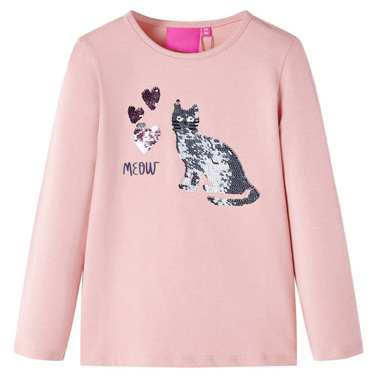 Vidaxl kindershirt met lange mouwen 104 lichtroze