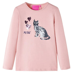 Vidaxl kindershirt met lange mouwen 128 lichtroze