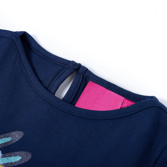 Vidaxl kindershirt met lange mouwen 104 marineblauw