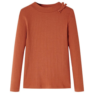 Vidaxl kindershirt met lange mouwen 92 cognackleurig